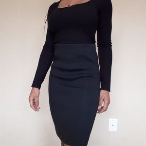 Black pencil formal skirt